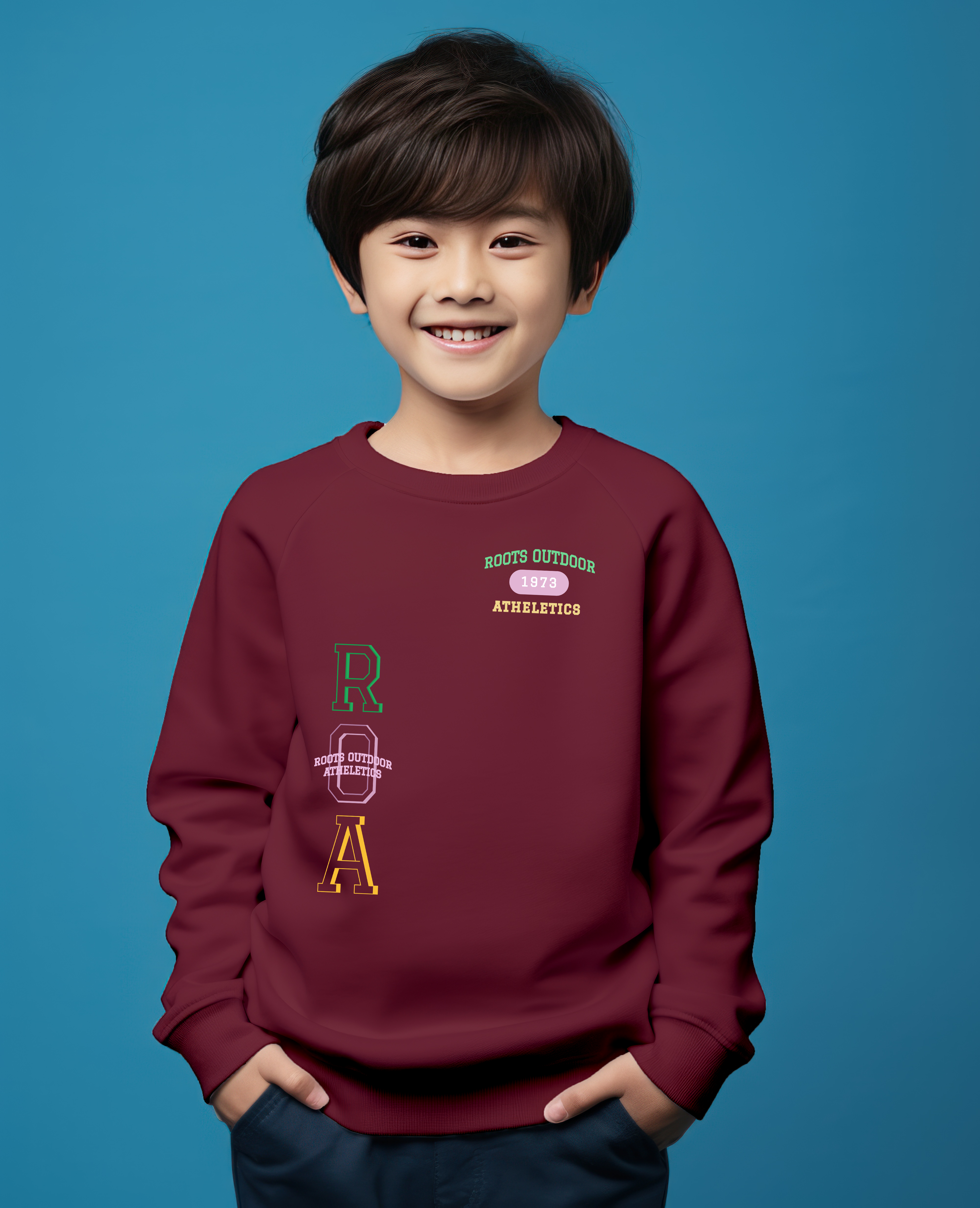 ROA maroon sweatshirt for boys & girls
