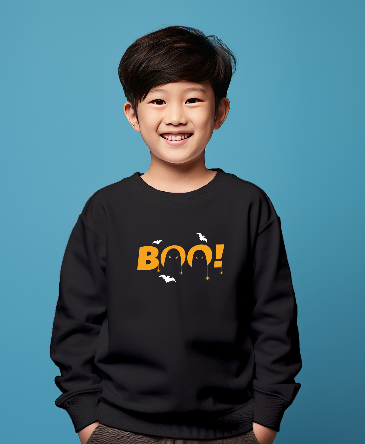 Boo black sweatshirt for boys & girls