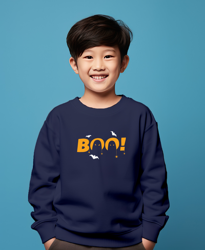 Boo dark blue sweatshirt for boys & girls