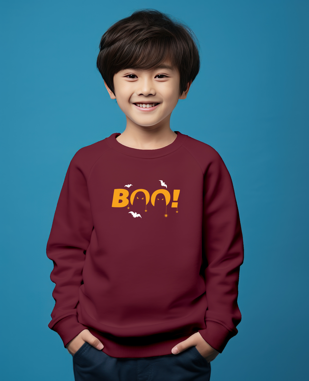 Boo maroon sweatshirt for boys & girls