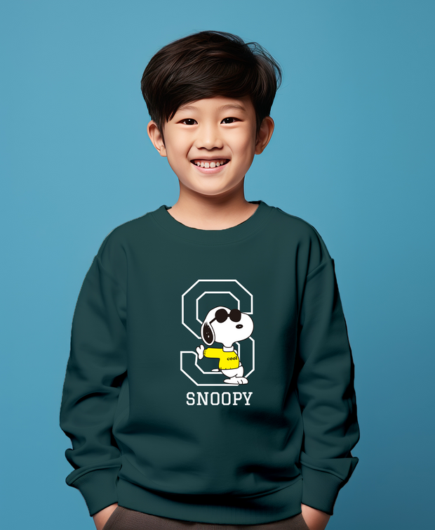 Snoopy dark green sweatshirt for boys & girls