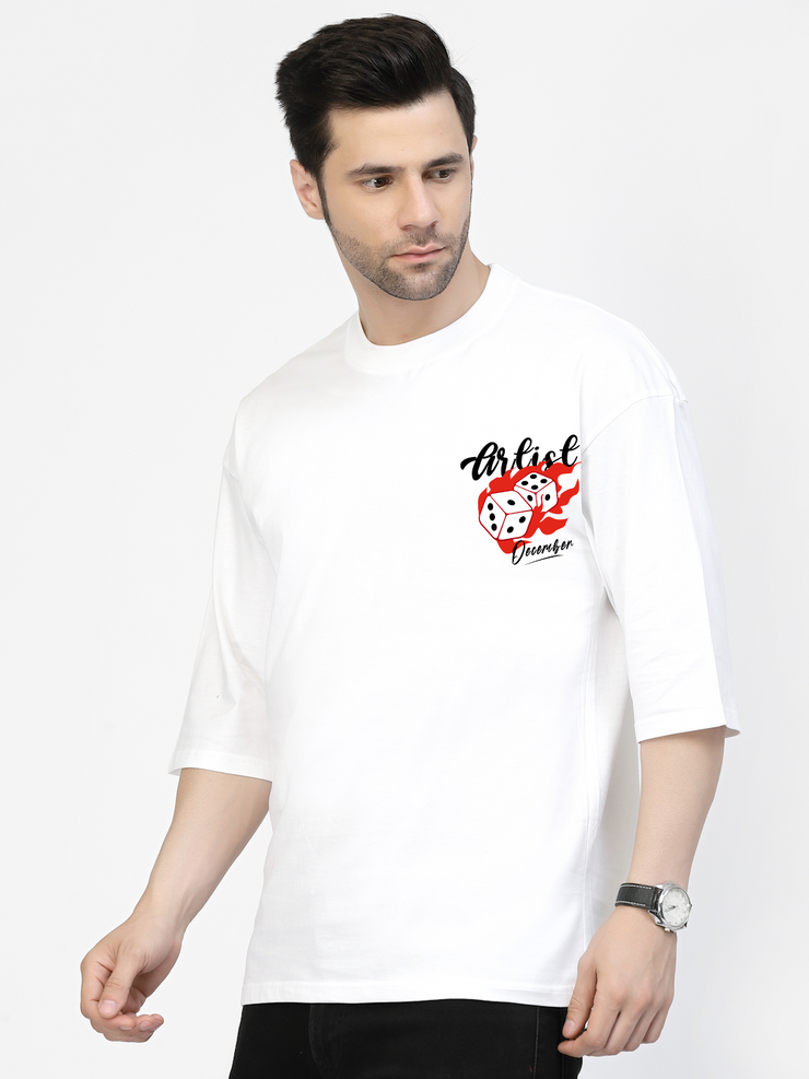 Artist Both Sides White Oversized T-shirt