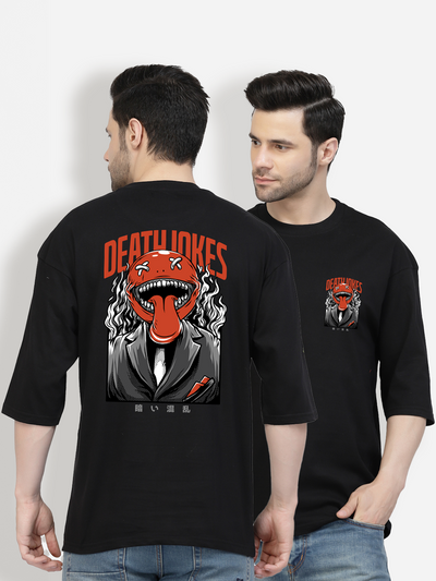 Death Jokes Black Oversized T-shirt