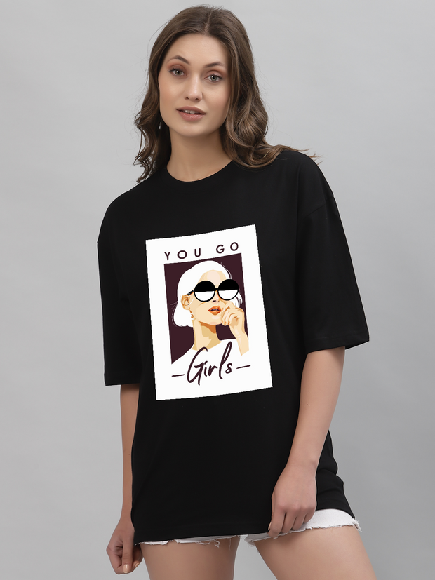 You Go Black Oversized Unisex T-shirt