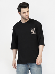 Monkey Luffy Black Oversized T-shirt