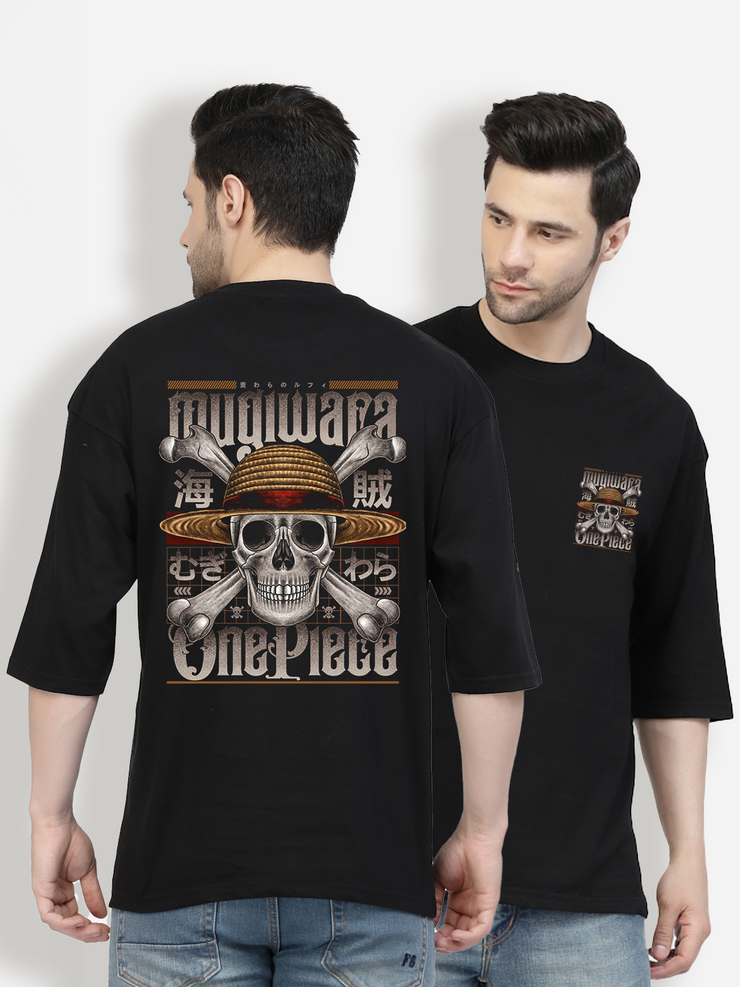 Mugiwara Black Oversized T-shirt