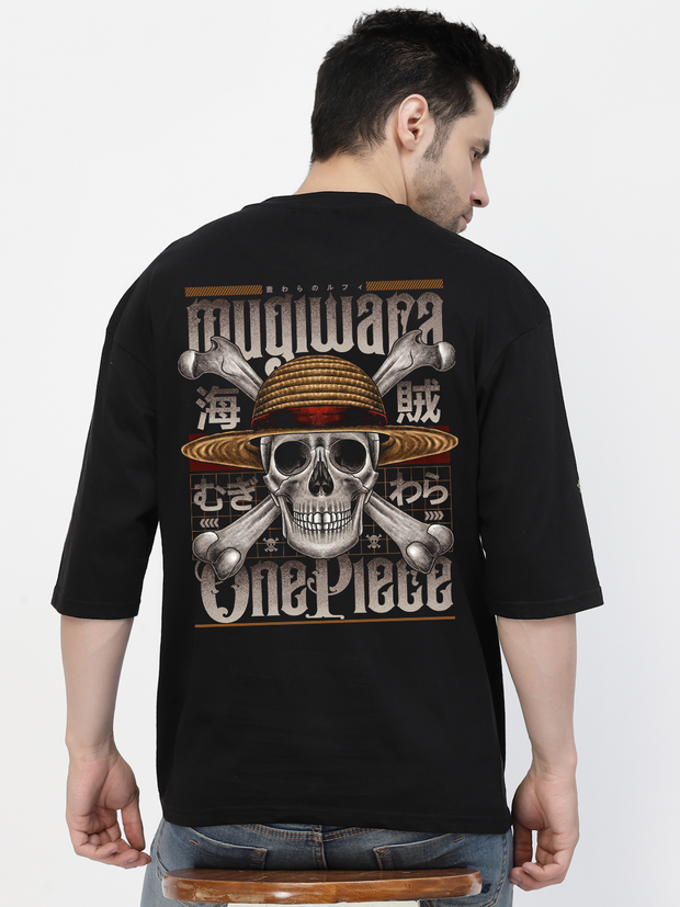 Mugiwara Black Oversized T-shirt