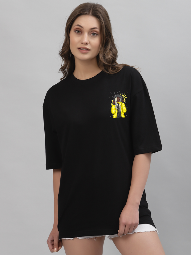 Yellow Jacket Black Oversized Unisex T-shirt