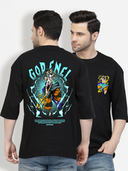 God Enel Black Oversized T-shirt