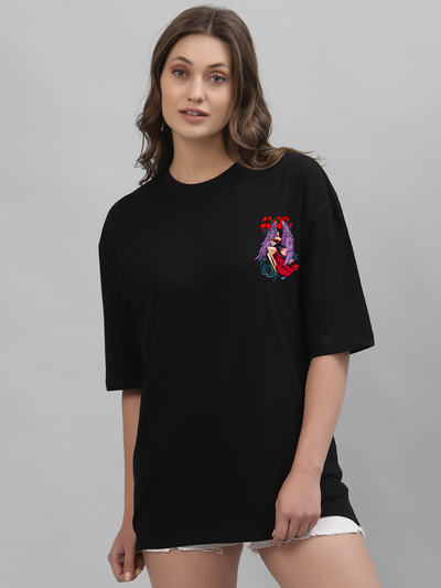 Niko Black Oversized Unisex T-shirt