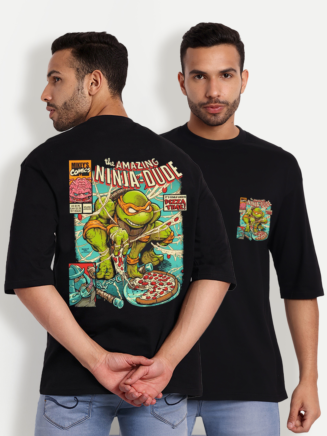 Ninja Dude Black Oversized T-shirt