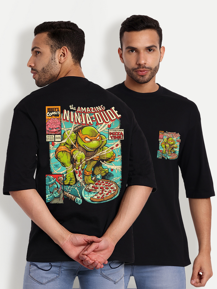 Ninja Dude Black Oversized T-shirt