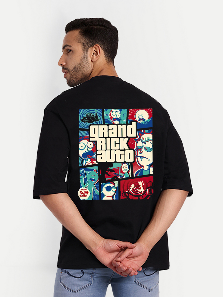 Grand Rick Auto Black Oversized T-shirt
