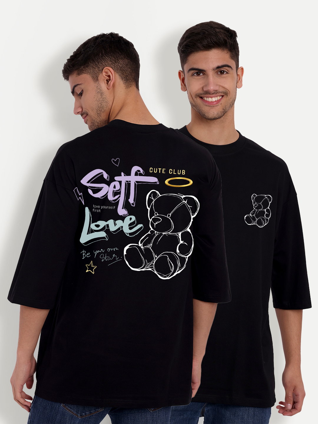 Self Love Black Oversized T-shirt