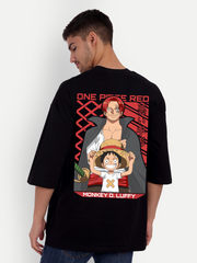 Monkey D luffy Black Oversized T-shirt