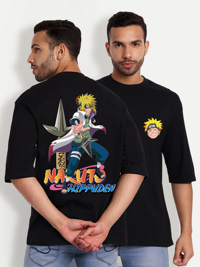 Trifal Naruto Black Oversized T-shirt