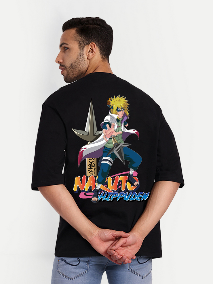 Trifal Naruto Black Oversized T-shirt