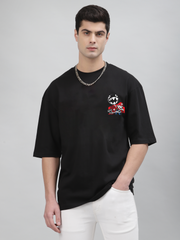 Mario In Chain Black Oversized T-shirt