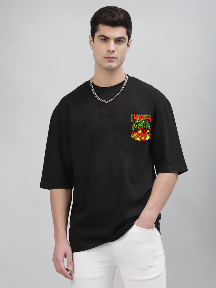 Mario Bros Black Oversized T-shirt