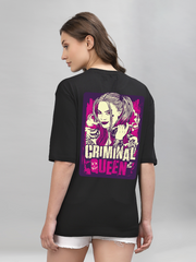 Criminal Queen Black Oversized Unisex T-shirt