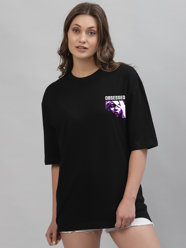 Obsessed Black Oversized Unisex T-shirt