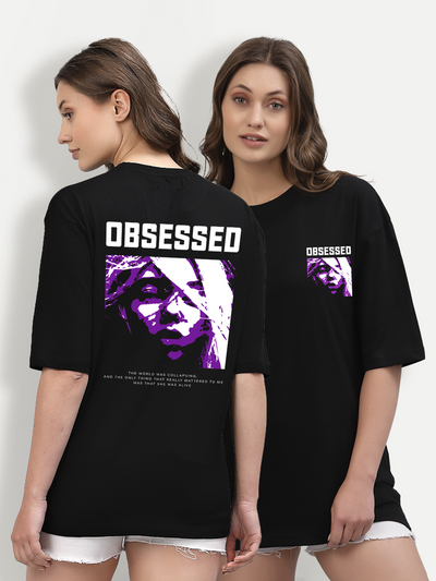 Obsessed Black Oversized Unisex T-shirt