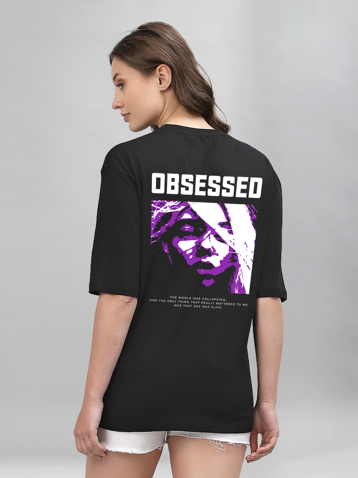 Obsessed Black Oversized Unisex T-shirt