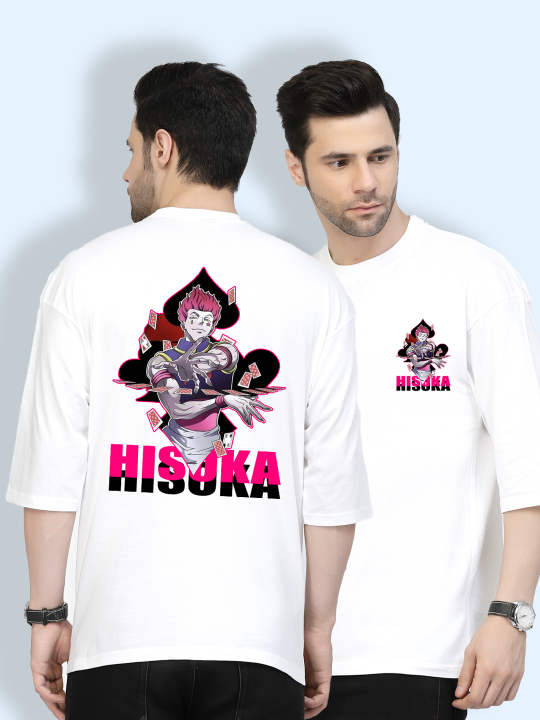 Hisoka Both Sides White Oversized T-shirt