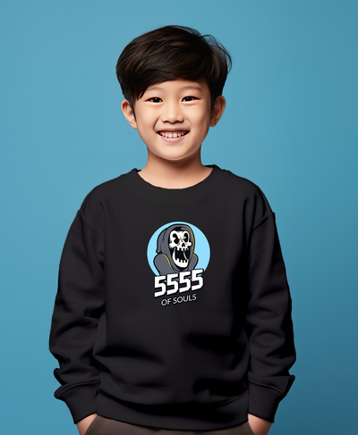 5555 of souls black sweatshirt for boys & girls