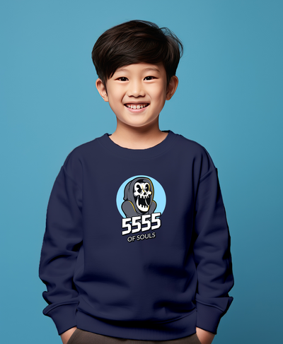 5555 of souls dark blue sweatshirt for boys & girls