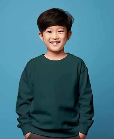 Dark Green Plain sweatshirt for boys & girls