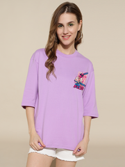 Chain Saw Lavender Oversized Unisex T-shirt