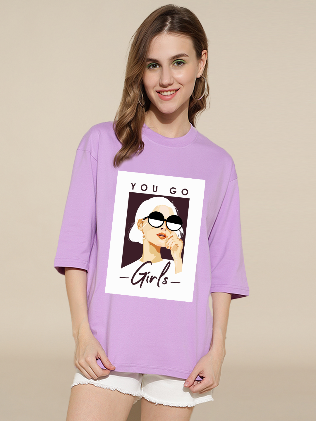 You Go Lavender Oversized Unisex T-shirt