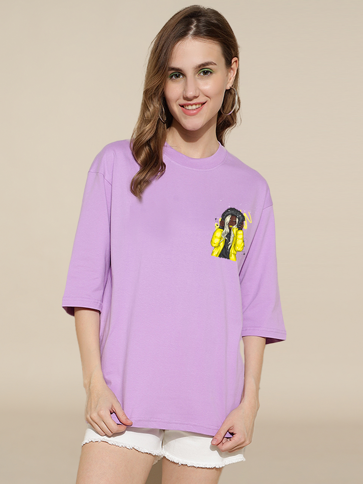 Yellow Jacket Lavender Oversized Unisex T-shirt