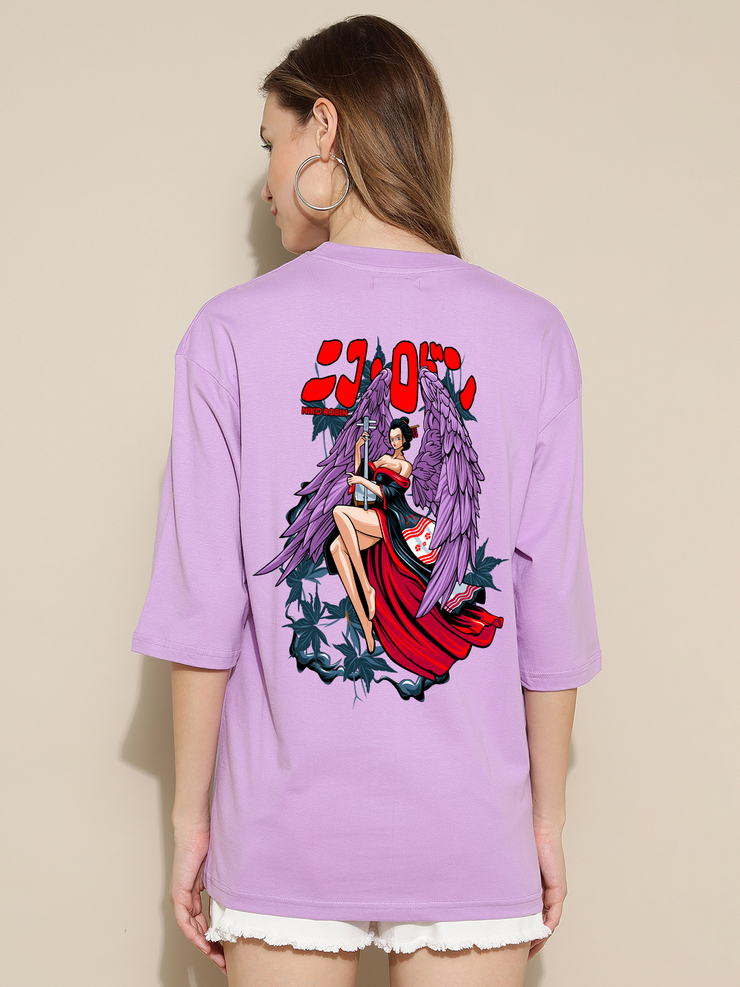 Niko Lavender Oversized Unisex T-shirt