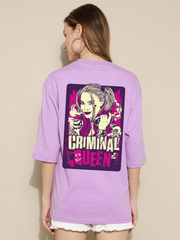 Criminal Queen Lavender Oversized Unisex T-shirt
