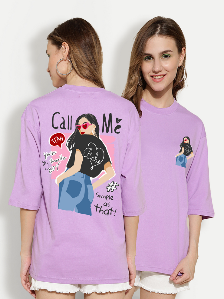 Call me Lavender Oversized Unisex T-shirt