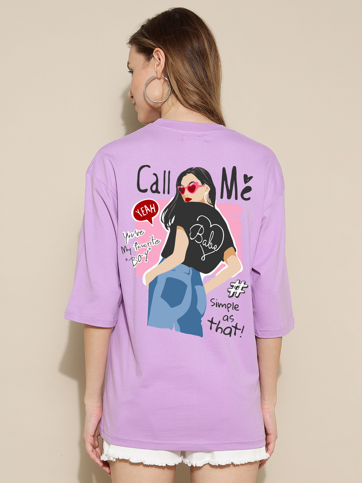 Call me Lavender Oversized Unisex T-shirt