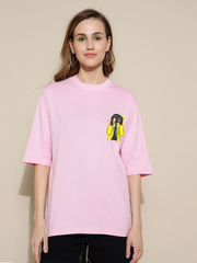 Yellow Jacket Pink Oversized Unisex T-shirt