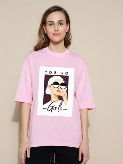 You Go Pink Oversized Unisex T-shirt