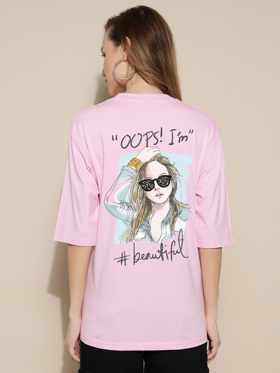 Oops Pink Oversized Unisex T-shirt