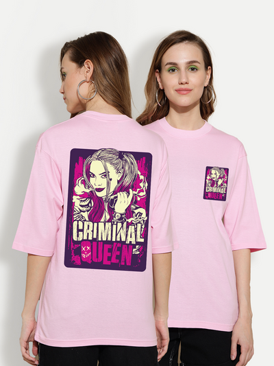 Criminal Queen Pink Oversized Unisex T-shirt