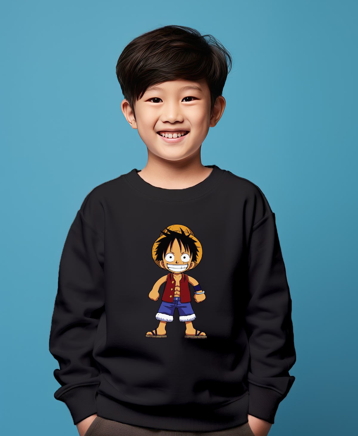 Luffy black sweatshirt for boys & girls