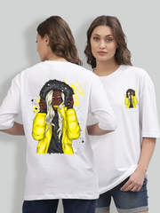 Yellow Jacket White Oversized Unisex T-shirt