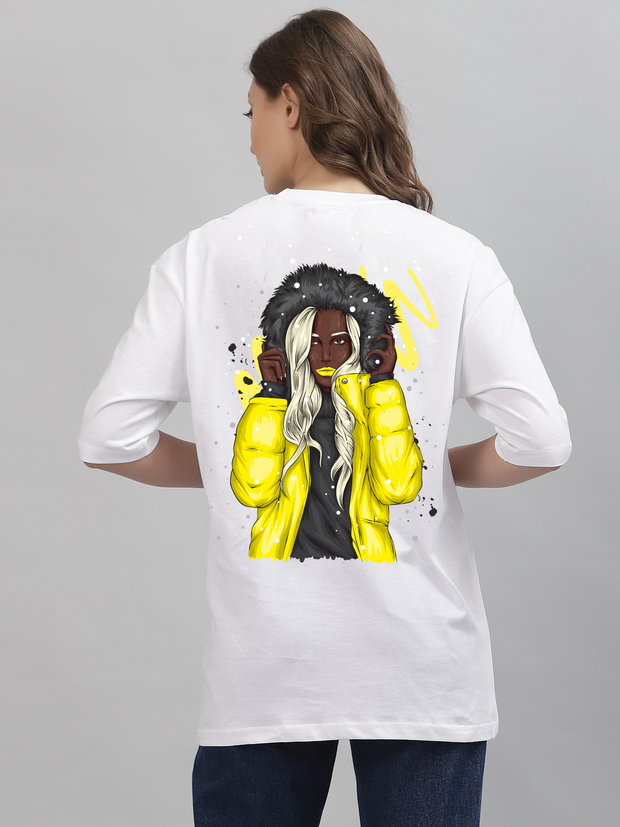 Yellow Jacket White Oversized Unisex T-shirt