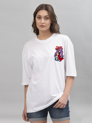 Niko White Oversized Unisex T-shirt