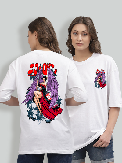 Niko White Oversized Unisex T-shirt