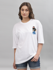 Call me White Oversized Unisex T-shirt