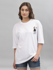 What's Up White Oversized Unisex T-shirt