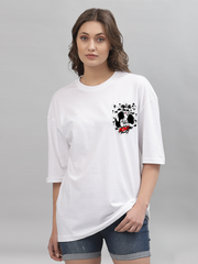 POW White Oversized Unisex T-shirt